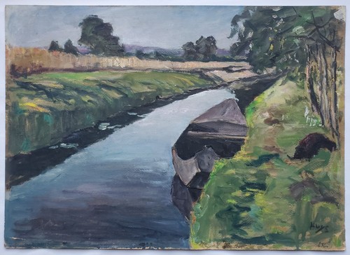 Gemälde öl landschaft wümme - gemälde,