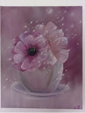 Original Öl Gemälde Blumen