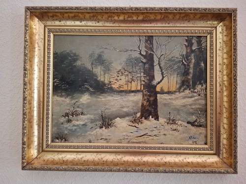ölgemälde winterlandschaft - Ölgemälde,