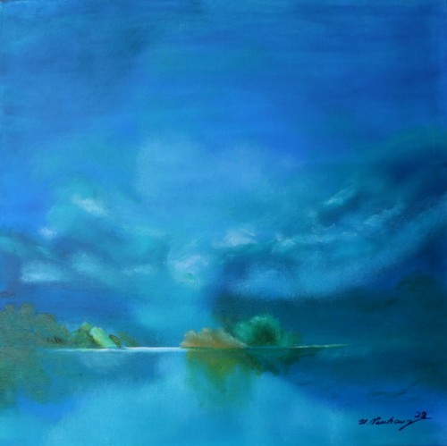 Blaue abstrakte