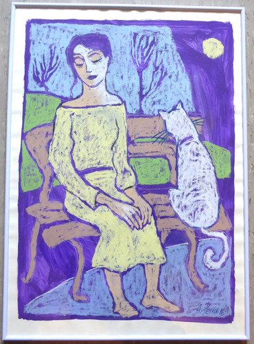 Portrait mädchen mit katze - "mädchen, katze"