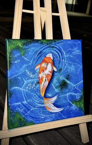 Handgemaltes koi kunstwerk - handgemaltes, –