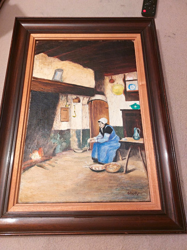 Gerahmtes leinwandgemälde - gerahmtes,