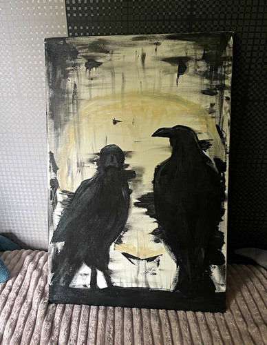 Gemälde auf leinwand mit zwei - mit,