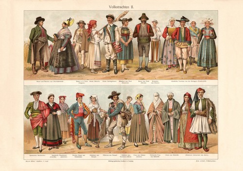 Volkstrachten historischer - volkstrachten, ii.