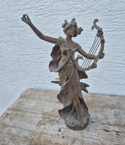 Bronze statue skulptur frau - statue/skulptur,