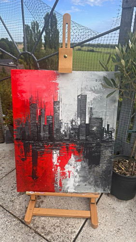 Abstraktes stadt skyline - abstraktes, stadt-skyline