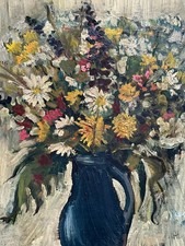 ALTES ÖLGEMÄLDE BLUMEN