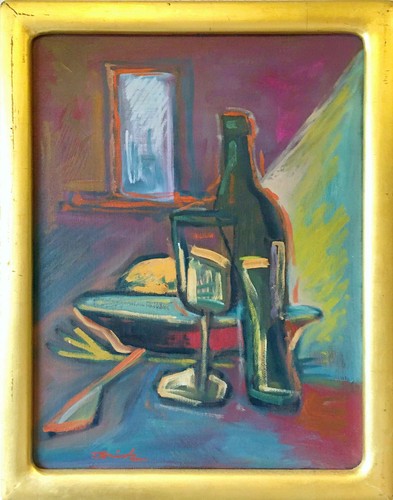 Stillleben mit flasche - "stillleben, flasche"