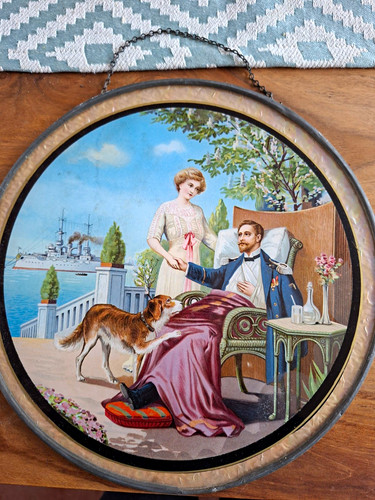 Runder gerahmter kunstdruck - runder,