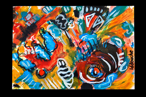 Original acryl kartografie - acryl, „kartografie