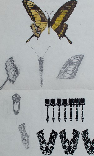 Art deco entwurf schmetterling - deco,