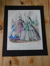 antiker Modestich: 2 Damen mit