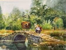 Aquarellbild Original 40x30