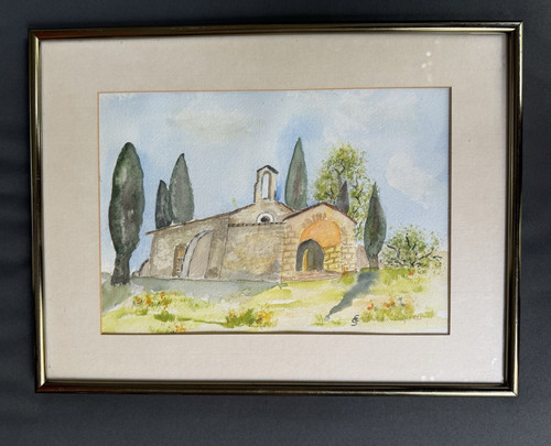 Original aquarell provence - original, –
