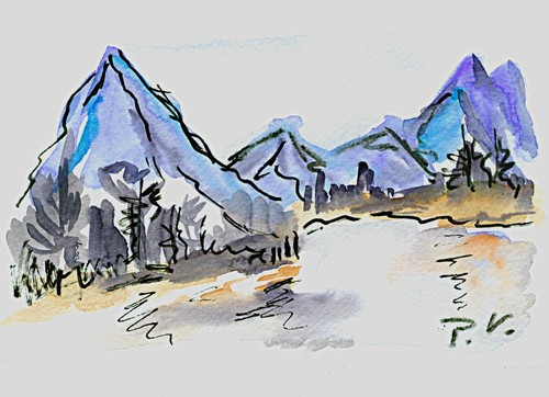 Kleine berglandschaft - kleine,