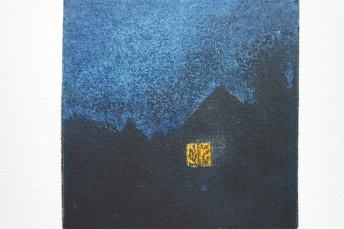 Aquatinta radierung blaue - aquatinta-radierung, „blaue