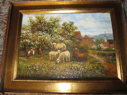 ölgemälde auf holz - auf,