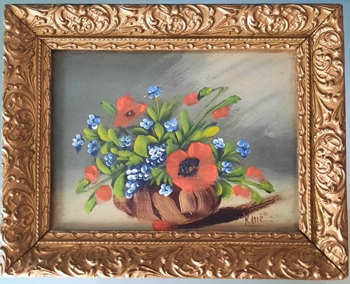 Antikes bild blumen - bild, mit