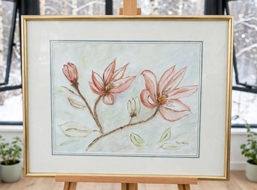 Gemälde aquarell gerahmt glas - gemälde,