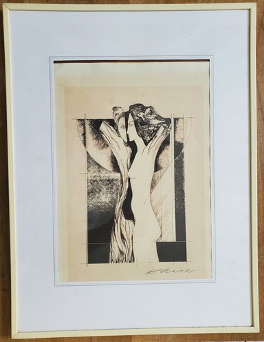 Kohlezeichnung - , (lithographie?)