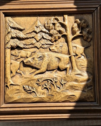 Gerahmte holzrelief - gerahmte,