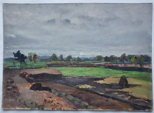 Gemälde öl landschaft moor - landschaft,