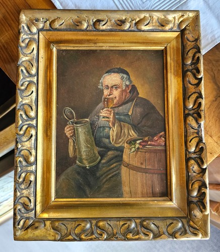 Altes ölgemälde genrebild - altes,