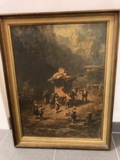 Antikes Wandbild im Rahmen