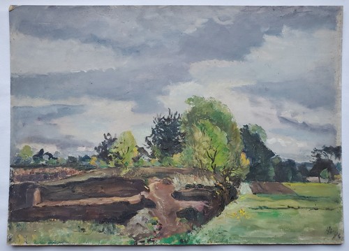 Gemälde öl landschaft moor - Öl,