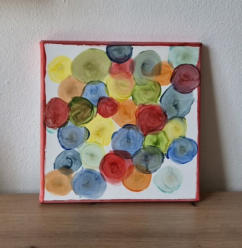 Abstraktes acrylbild - abstraktes,