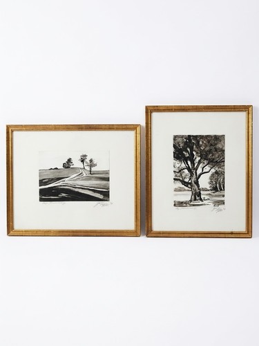 Tuschezeichnung landschaft - 2x,