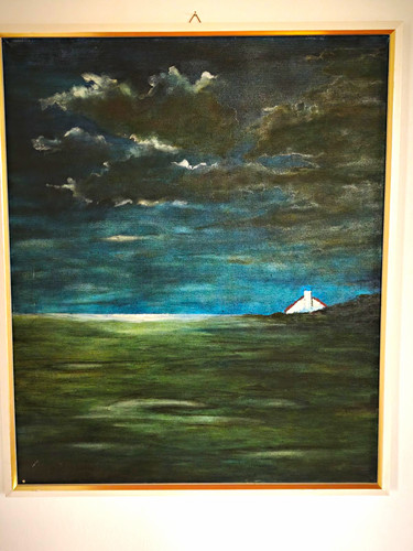 Gerahmtes leinwand gemälde - gerahmtes,