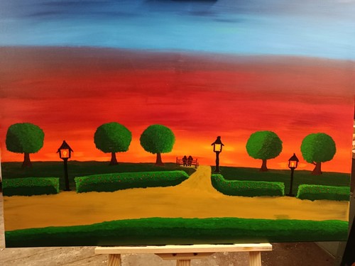 Acrylgemälde zweisamkeit im - acrylgemälde,