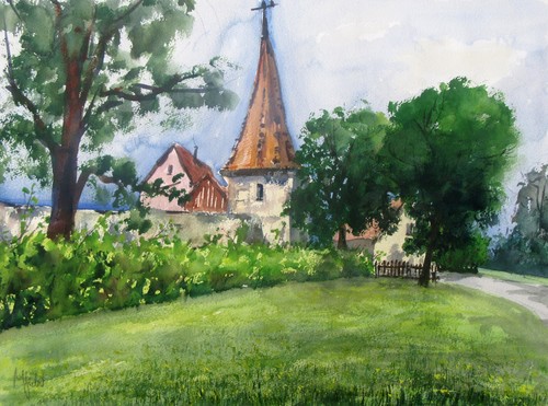 Landschaftsaquarell