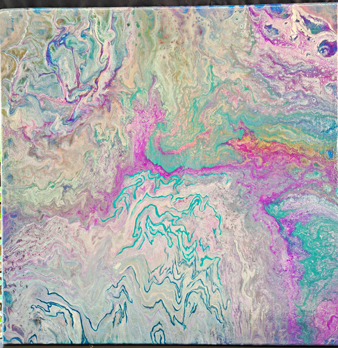 Abstraktes acryl pouring - abstraktes,