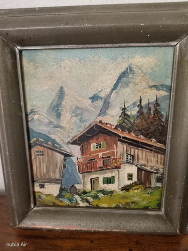 Gerahmtes landschaftsgemälde - gerahmtes,
