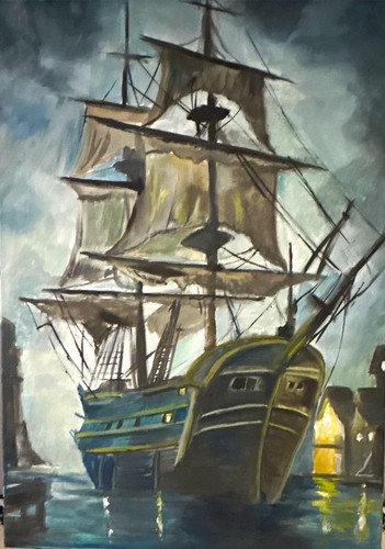 Gemälde maritim schiffe - gemälde,