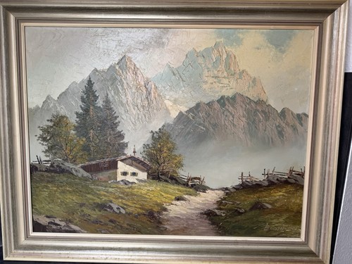 ölgemälde alpenlandschaft - Ölgemälde,