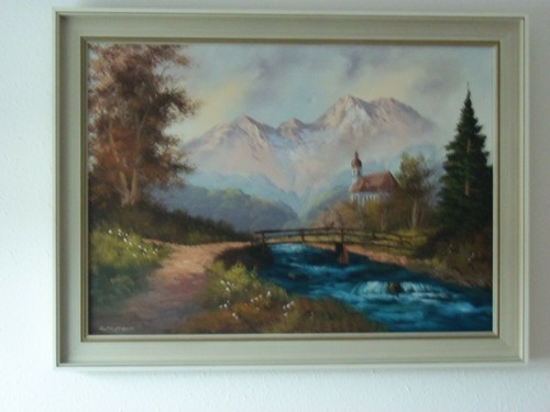 öl gemälde leinewand ramsau - Öl,